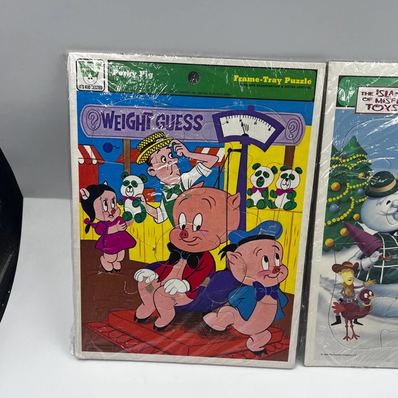 Vintage Set Board Frame Tray Puzzle Porky Pig The Island Of Misfit Toys - Picture 6 of 9